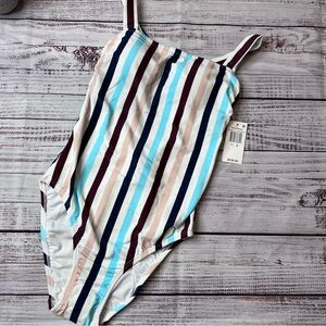 Shoshanna Multicolor Striped One Piece Swimsuit